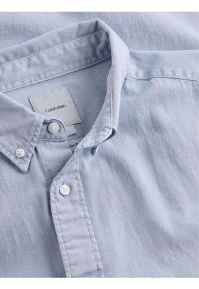 Camisa Azul De Sarga Ligera Teñida Calvin Klein