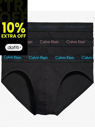 Pack De 3 Hip Brief Negro - Cotton Stretch Wicking Calvin Klein Calvin Klein