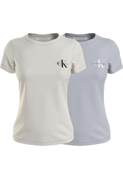 Paquete De 2 Camisetas Con Logo Calvin Klein