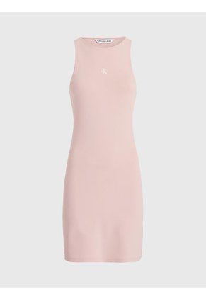 Vestido Rosado De Punto Milano Con Recortes Calvin Klein