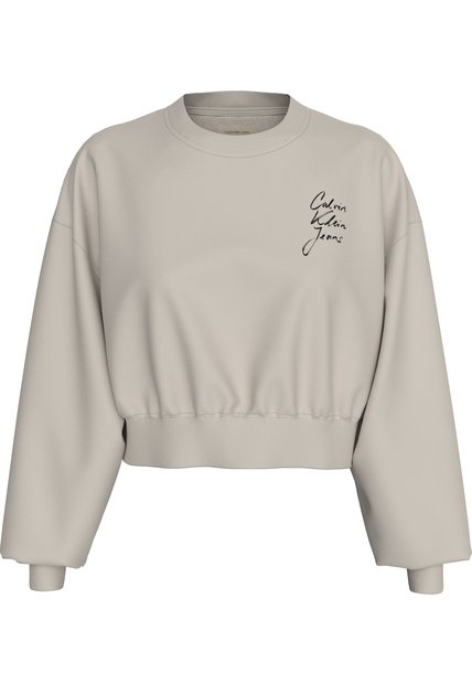 Saco Blanco Boxy De Felpa Calvin Klein