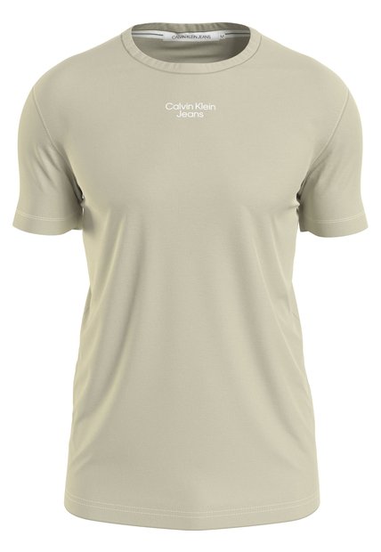 Camiseta Blanca Slim De Algodón Calvin Klein