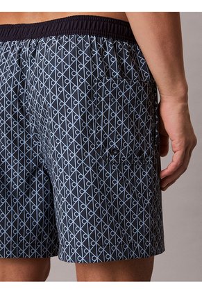 Traje Azul De Baño Con Estampado Integral Calvin Klein