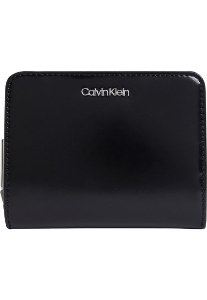 Billetera Negra Mediana Con Cremallera Alrededor Calvin Klein