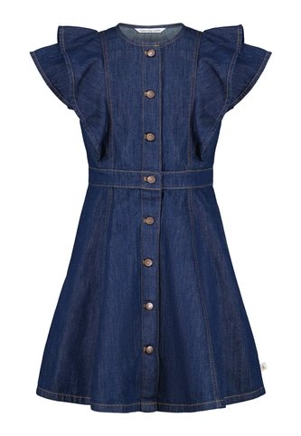 Vestido Azul Para Niña Denim Con Manga Mariposa Calvin Klein Calvin Klein