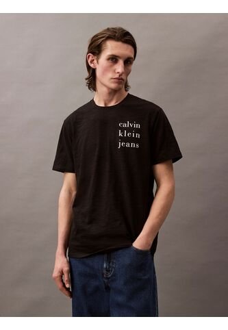 Camiseta Negra Classic Crewneck Calvin Klein Calvin Klein