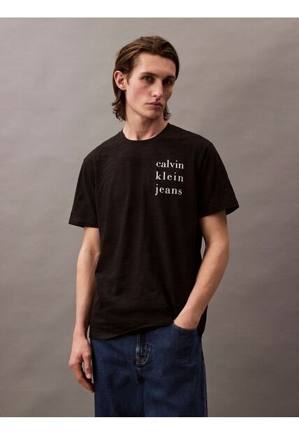 Camiseta Negra Classic Crewneck Calvin Klein