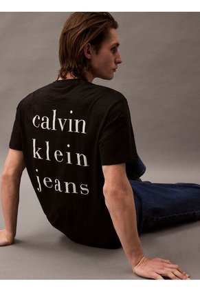 Camiseta Negra Classic Crewneck Calvin Klein