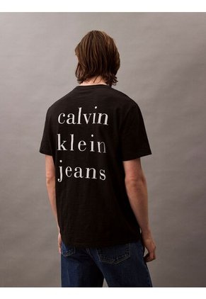 Camiseta Negra Classic Crewneck Calvin Klein