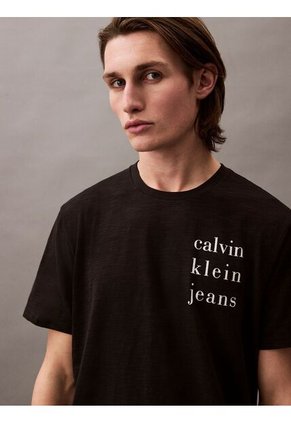 Camiseta Negra Classic Crewneck Calvin Klein