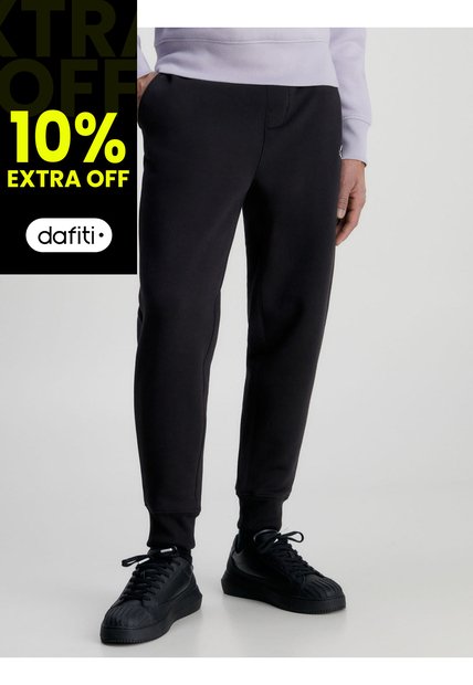 Jogger Negro De Chándal Con Monograma Calvin Klein