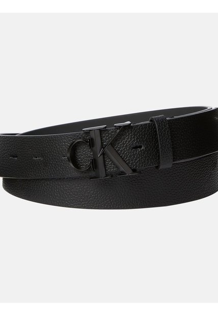 Cinturón Multicolor De Cuero Con Hebilla De Monograma Calvin Klein