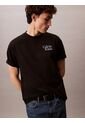 Camiseta Negra Holgada Con Logo Gráfico Con Letras Calvin Klein de Calvin Klein