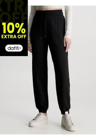 Pantalón De Chándal De Algodón Mujer Negro Calvin Klein Calvin Klein