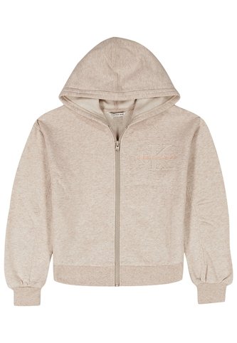 Buzo Gris Para Niña Con Capota Y Logo En Relieve Calvin Klein Calvin Klein