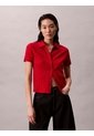 Polo Rojo De Jacquard De Logo Y Cierre De Botones Calvin Klein de Calvin Klein