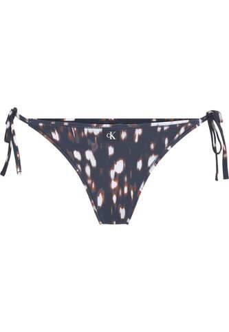Partes Multicolor De Abajo De Bikini Con Lazadas - CK Monogram Calvin Klein Calvin Klein