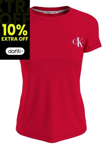 Paquete De 2 Camiseta De Corte Slim Y Diseño De Mo Rojo Calvin Klein Calvin Klein