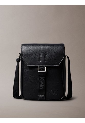 Bolso Negro Cargo Reporter Con Cierre De Solapa Calvin Klein Calvin Klein