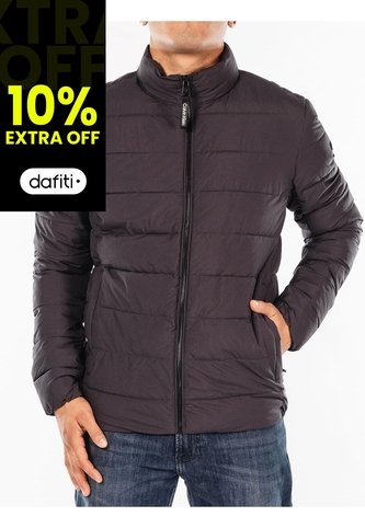 Chaqueta Manga Larga Con Cierre De Cremallera Hombre Gris Calvin Klein
