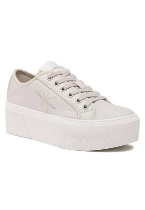 Tenis Beige Con Plataforma Y Acabado De Perla Calvin Klein
