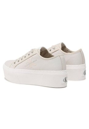 Tenis Beige Con Plataforma Y Acabado De Perla Calvin Klein