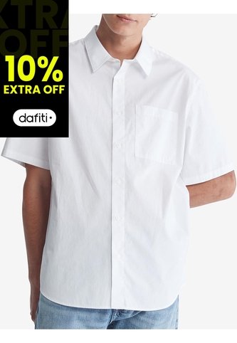 Camisa Blanca Sencilla Y Solida Calvin Klein Calvin Klein