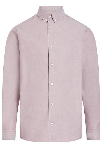 Camisa Rosa Oxford Regular Para Hombre Calvin Klein