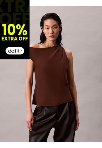Top Café Asimétrico De Crepé Calvin Klein Calvin Klein
