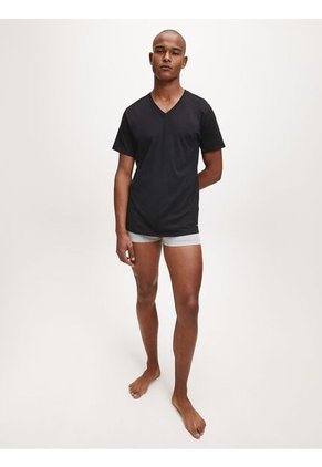Paquete De 3 Camisetas Negras Cuello V Para Hombre Calvin Klein