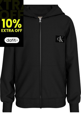 Buzo Negro Con Capota Y Cierre De Cremallera Calvin Klein Calvin Klein
