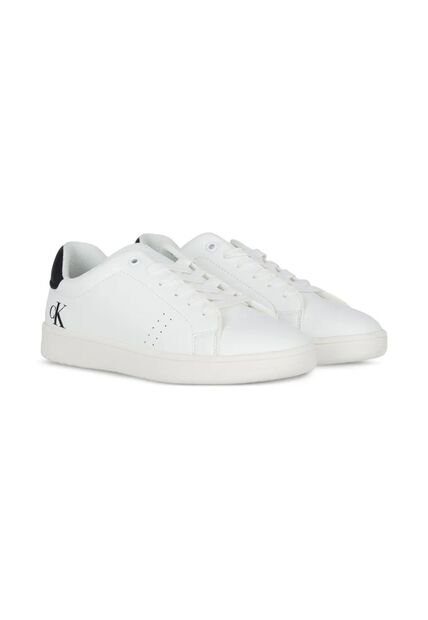 Tenis Blanco De Corte Bajo Con Cordones Calvin Klein