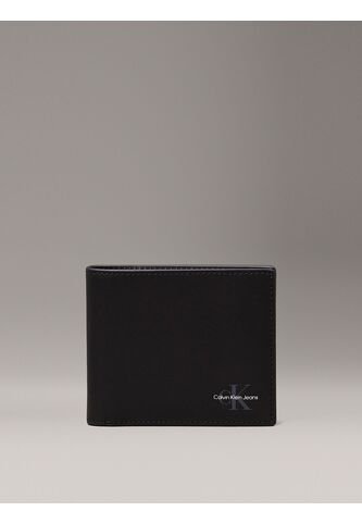 Billetera Negra Mono Logo Bifold De Cuero Calvin Klein Calvin Klein
