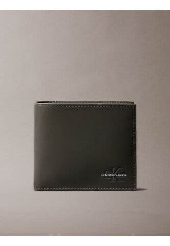 Billetera Gris Mono Logo Bifold De Cuero Calvin Klein Calvin Klein
