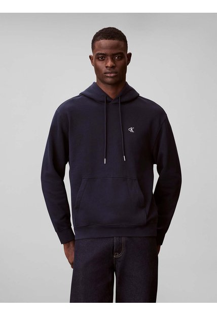 Buzo Azul En Tejido Terry Con Monograma Calvin Klein