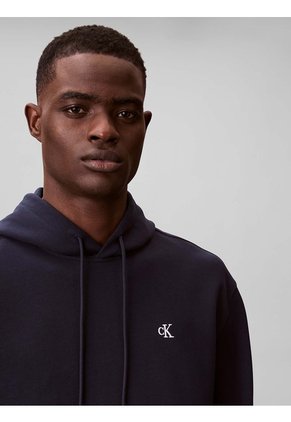 Buzo Azul En Tejido Terry Con Monograma Calvin Klein
