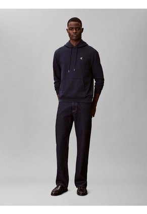 Buzo Azul En Tejido Terry Con Monograma Calvin Klein