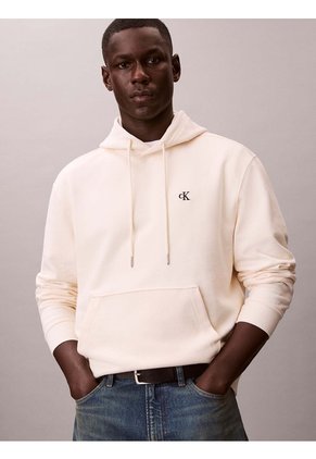 Buzo Beige En Tejido Terry Con Monograma Calvin Klein
