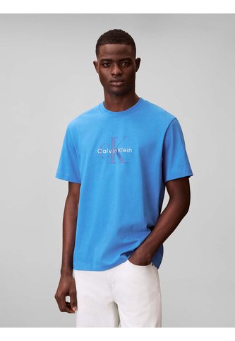 Camiseta Azul 20s Con Estampado Gráfico De Monograma Calvin Klein Calvin Klein