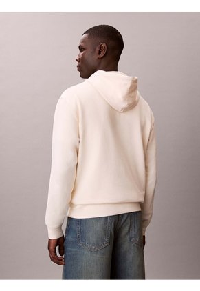 Buzo Beige En Tejido Terry Con Monograma Calvin Klein