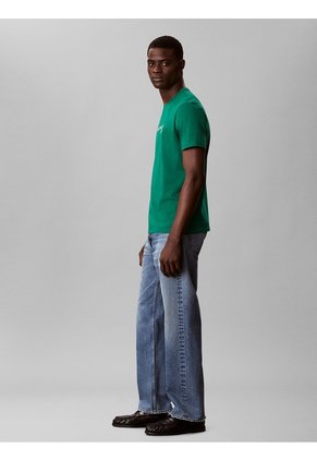 Camiseta Verde Con Gráfico De Logo Calvin Klein