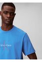 Camiseta Azul 20s Con Estampado Gráfico De Monograma Calvin Klein de Calvin Klein
