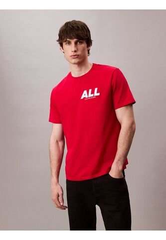 Camiseta Roja Con Estampado Gráfico All Calvin Klein Calvin Klein