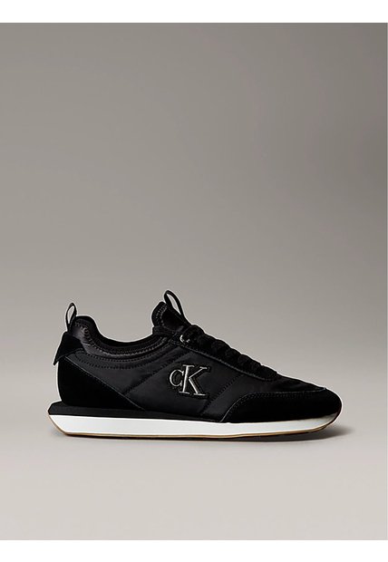 Tenis Negro De Running Con Logo Distintivo Calvin Klein
