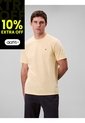 Camiseta Amarilla De Algodón Con Monograma Bordado Calvin Klein de Calvin Klein