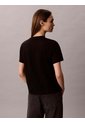 Camiseta Negra Clásica Con Monograma Metalizado Calvin Klein de Calvin Klein