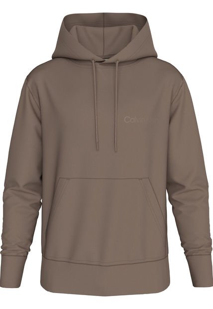 Buzo Café Con Capota Y Logo Tonal Para Hombre