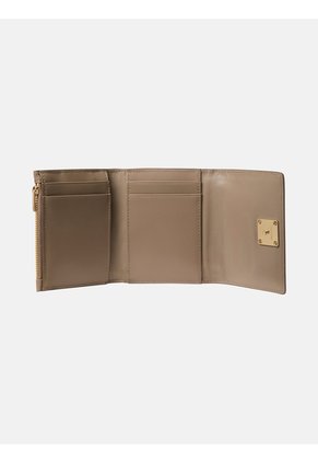 Tarjetero Beige Con Cremallera Con Logo Monograma Calvin Klein
