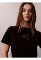 Camiseta Negra Clásica Con Monograma Metalizado Calvin Klein de Calvin Klein