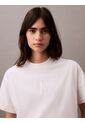 Camiseta Blanca Cropped Con Monograma Calvin Klein de Calvin Klein